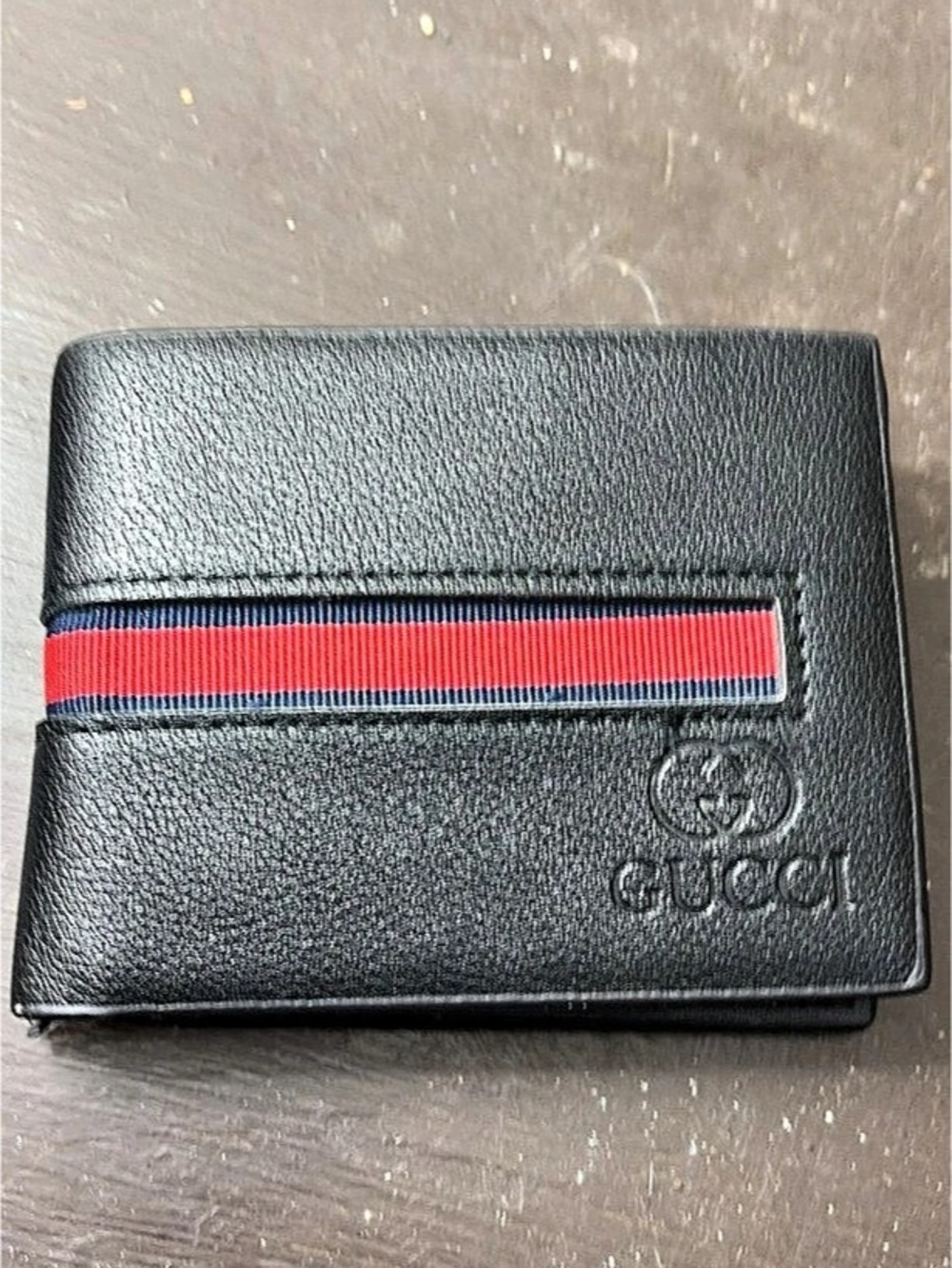 Gucci Black & Red Leather-Style Wallet